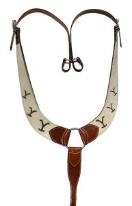 Showman Leather Cowhide 'Y' Brand Pulling Collar